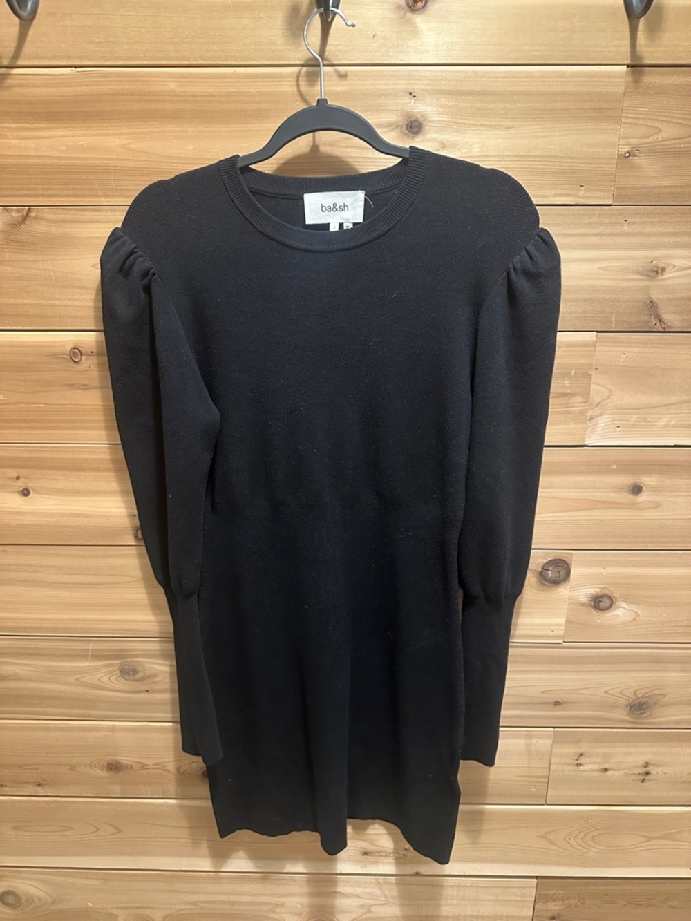 Ba&sh Salome black sweater dress